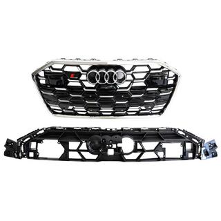 Front Grille RS-Style (2024-, grey with chrome) Audi A6 C8 2018–2025 photo 4
