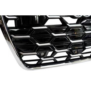 Front Grille RS-Style (2024-, grey with chrome) Audi A6 C8 2018–2025 photo 3