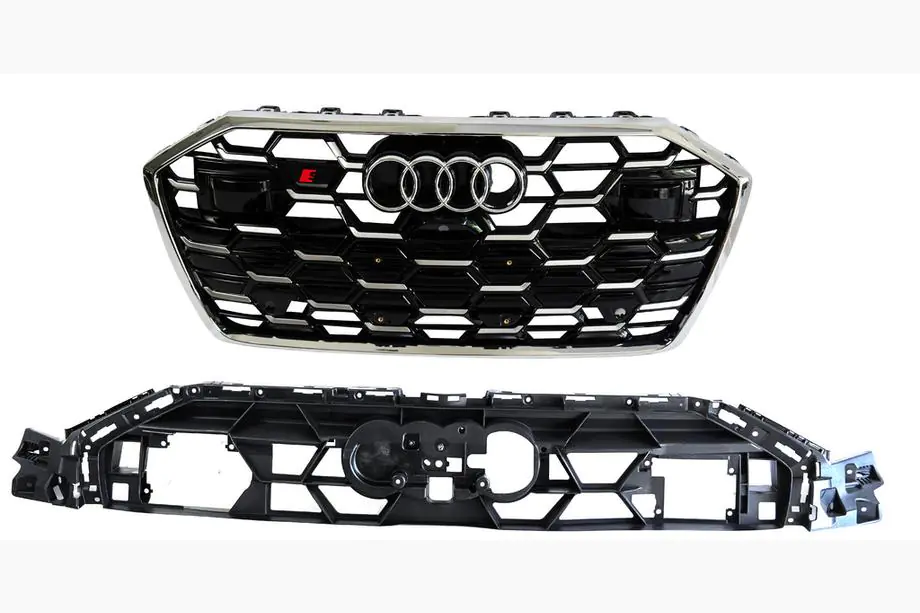 Audi A6 C8 2018–2025 Front Grille RS-Style (2024-, grey with chrome) Image