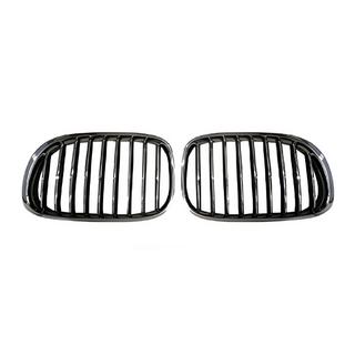 Kidney Grilles 1 Bar (Gloss Black with Chrome Trim) photo 2