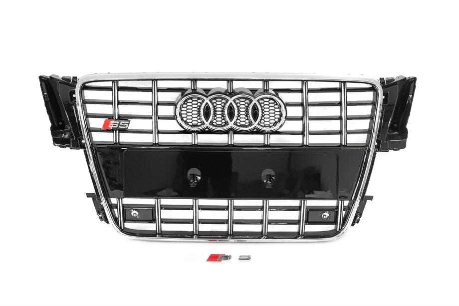 Audi A5 2007-2015 Front Grille S-Style (2007-2011, black with chrome) Image
