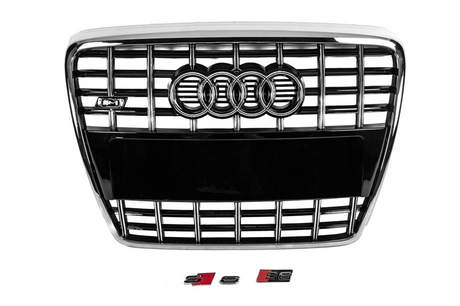 Audi A6 C6 2004-2011 Front Grille S-Style (black with chrome) Photo 3