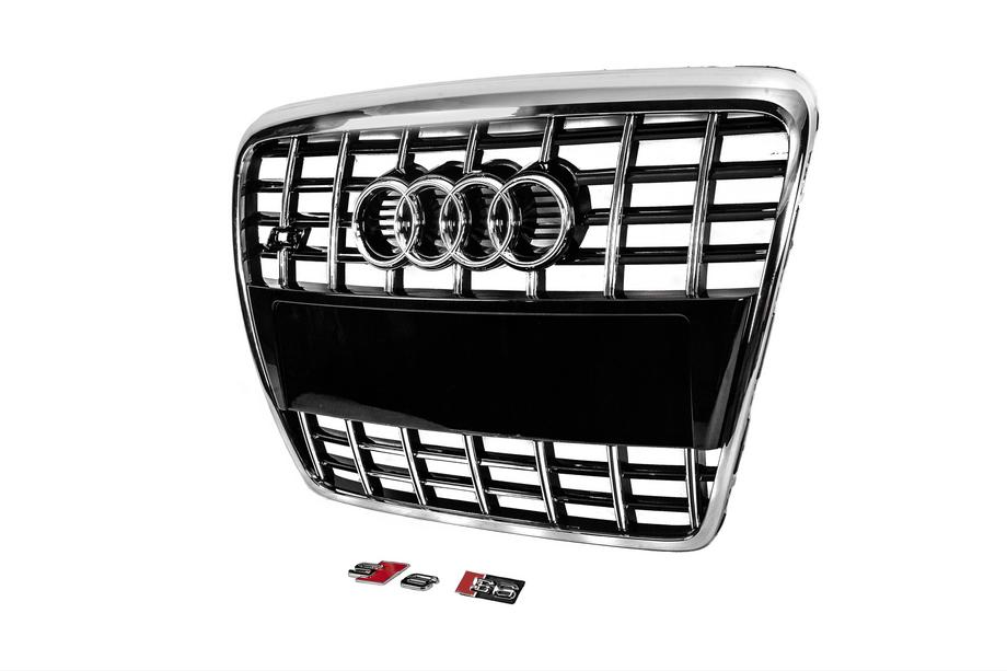 Audi A6 C6 2004-2011 Front Grille S-Style (black with chrome) Photo 2