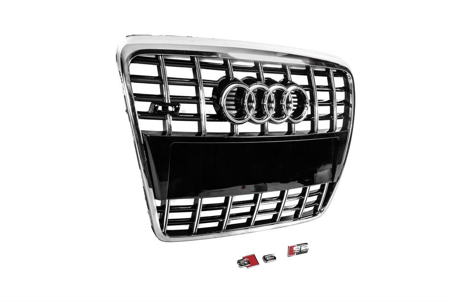Audi A6 C6 2004-2011 Front Grille S-Style (black with chrome) Photo 4