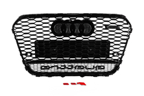 Audi A6 C7 2011-2017 Front grille RS-style black with Quattro emblem (2011-2014) photo 4