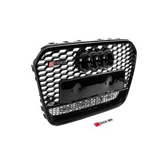 Front grille RS-style black with Quattro emblem (2011-2014) photo 3