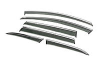 Volvo XC60 2009-2017 Window Deflectors with Chrome Trim Niken Luxury (6 pcs) photo 8