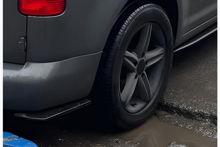 Volkswagen Caddy 2004-2010 Flap Rear Bumper Cover DPT (ABS) (2pcs) (Gloss Black) Image