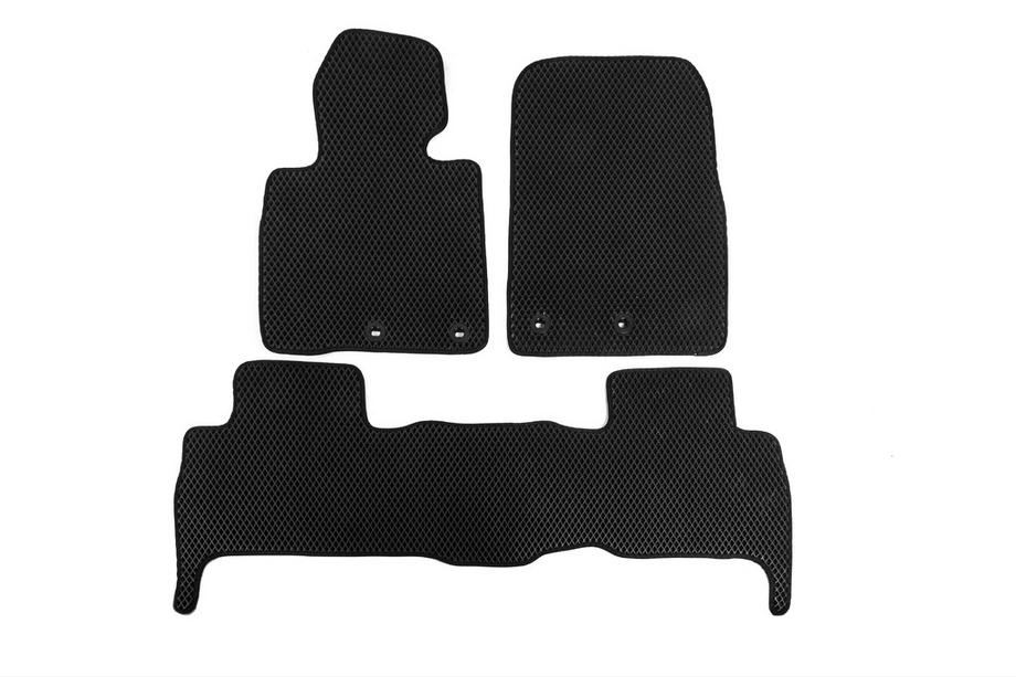 Toyota Land Cruiser 200 2007-2021 EVA Floor Mats V-2 (2012-2021, Black) Image