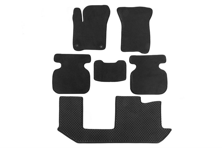 Fiat Freemont 2011-2016 EVA Floor Mats (3 Rows, Black) Image