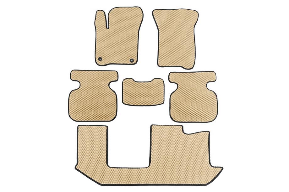 Dodge Journey 2008-2020 EVA Floor Mats (3 Rows, Beige) Image