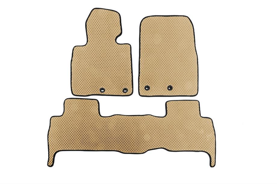 Lexus LX570/450d 2008-2022 EVA Floor Mats V-2 (2012-2021, Beige) Image