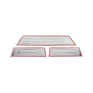 Interior door sill covers (3 pcs, stainless steel) photo 3