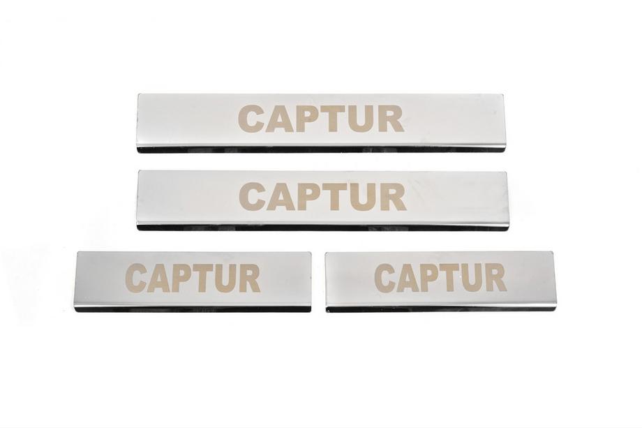 Renault Captur 2013-2019 Carmos Door Sill Protectors (4 pcs, Stainless Steel) Photo 1