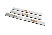 Volvo S90/V90 2016- Carmos Door Sill Protectors (4 pcs, Stainless Steel) photo 2