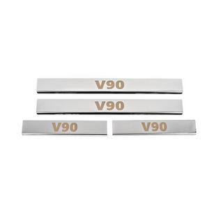 Carmos Door Sill Protectors (4 pcs, Stainless Steel) Volvo S90/V90 2016- photo 1
