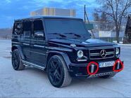 Mercedes G class W463 1990-2018 Stainless Steel Inserts for Bumper (2 pcs, AMG) photo 2