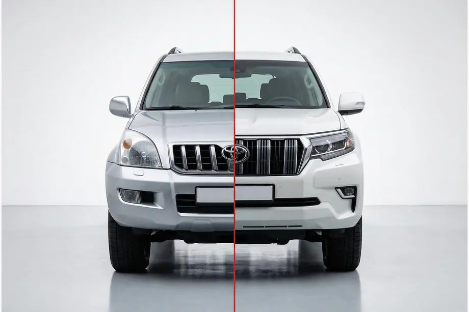 Toyota Land Cruiser Prado 120 2002-2009 Facelift Kit to Toyota Land Cruiser Prado 150 2017+ Image