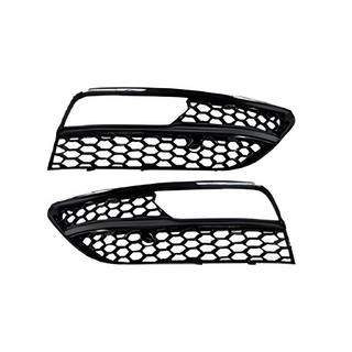 Fog Light Grilles RS-Style V-1 (2012-2016, 2 pcs, Black) Audi A3 2012-2020