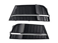 Audi A3 2012-2020 Fog Light Grilles S-Style V-2 (2016-2020, 2 pcs, Black) photo 1