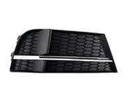 Audi A3 2012-2020 Fog Light Grilles S-Style V-2 (2016-2020, 2 pcs, Black) photo 2