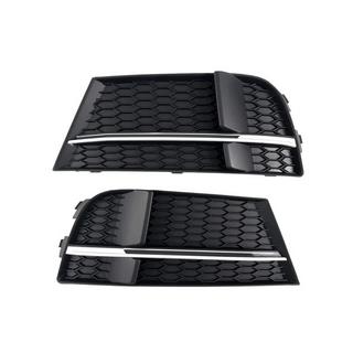 Fog Light Grilles S-Style V-2 (2016-2020, 2 pcs, Black) Audi A3 2012-2020 photo 1