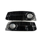 Audi A4 B8 2007-2015 Fog Light Grilles RS-Style (2007-2011, 2 pcs, Black) photo 2