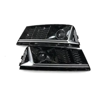 Fog light grilles with RS-Style opening (2015-2019, 2 pcs, Black) photo 1