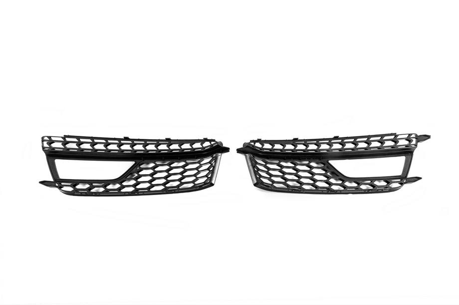 Audi A5 2007-2015 Fog Light Grilles RS-Style (Sport, 2011-2015, 2 pcs, Black) Photo 4