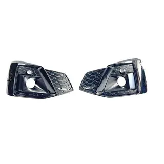 Fog light grilles with fog lights RS-Style (For S-Line, 2020-2025, 2 pcs, Black) photo 2