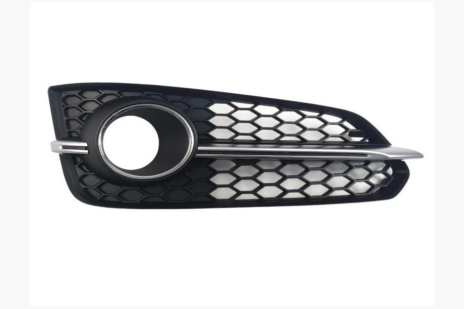 Audi A8 2010-2018 Fog Light Grilles with Fog Lamp (2014-2018, 2 pcs, Black with Gray) Photo 3