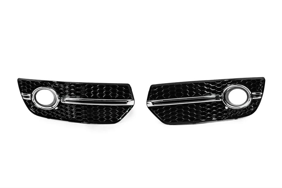 Audi Q5 2008-2017 Fog light grilles RS-Style (2008-2012, 2 pcs, black with chrome) Image