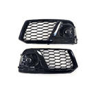 Audi Q5 2017-2025 Fog Light Grilles with Fog Lamp RS-Style (2017-2020, 2 pcs, Black) photo 1