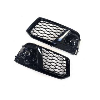 Fog Light Grilles with Fog Lamp RS-Style (2017-2020, 2 pcs, Black) Audi Q5 2017-2025 photo 2