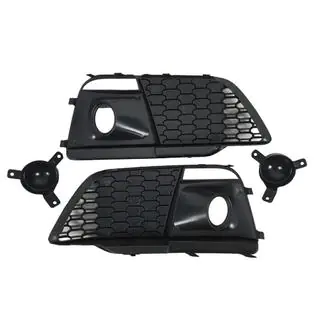 Fog Light Grilles with Fog Lamp RS-Style (Sport, 2017-2020, 2 pcs, Black) photo 3