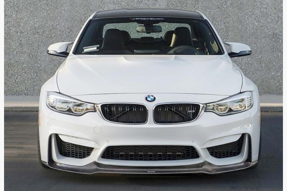 BMW 4 Series F32/F33/F36 2012-2020 Front Bumper Lip DPT V-2 (For M4, Gloss Black) Image