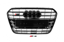 Audi A6 C7 2011-2017 Front black grille with black frame S-Style (2011-2014) photo 1