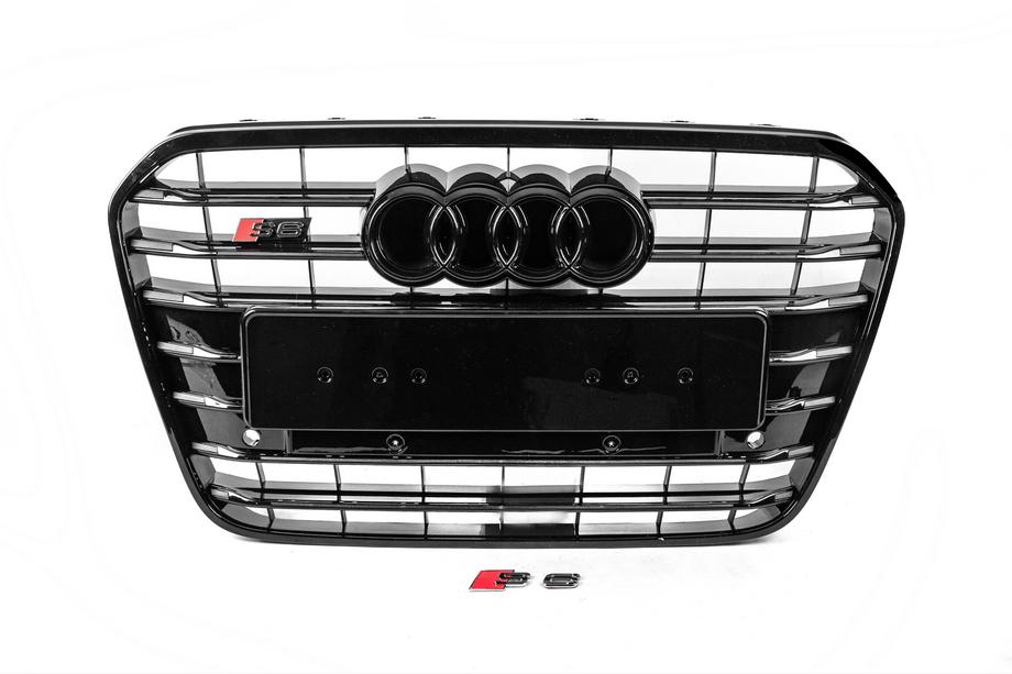 Audi A6 C7 2011-2017 Front black grille with black frame S-Style (2011-2014) Image