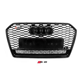 Front black RS-style grille with Quattro badge (2014-2017) photo 1