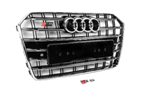 Audi A6 C7 2011-2017 Front Grille Black with Chrome Frame S-Style (2014-2017) photo 3