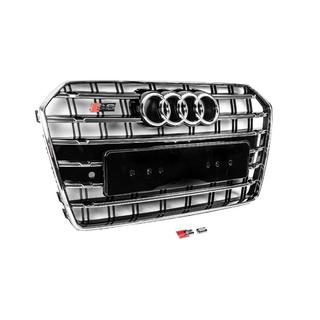 Front Grille Black with Chrome Frame S-Style (2014-2017) photo 3