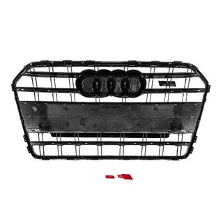 Front Grille Black with Chrome Frame S-Style (2014-2017) photo 4