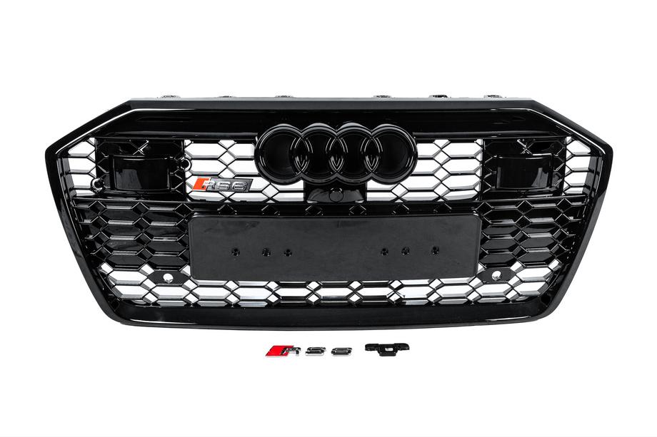 Audi A6 C8 2018–2025 Front Grille RS-Style (with ACC, black) Image