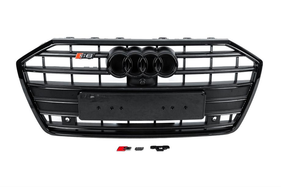 Audi A6 C8 2018–2025 Front Grille S-Style (black) Image