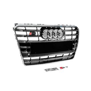 Front Grille S-Style (2010-2014, black with chrome) photo 3