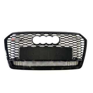 Front Grille RS-Style with Quattro Emblem (2015-2018, black) photo 3