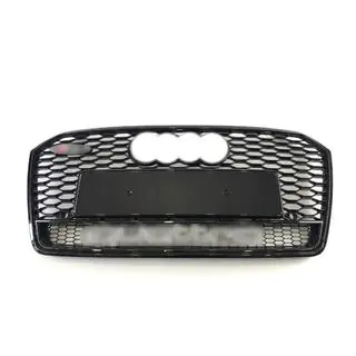 Front Grille RS-Style with Quattro Emblem (2015-2018, black) photo 2