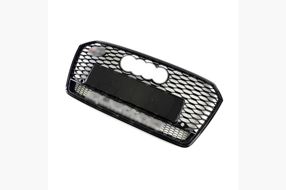 Audi A7 2010-2018 Front Grille RS-Style with Quattro Emblem (2015-2018, black) Image