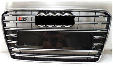 Audi A7 2010-2018 Front Grille S-Style (2015-2018, Black with Chrome) photo 1