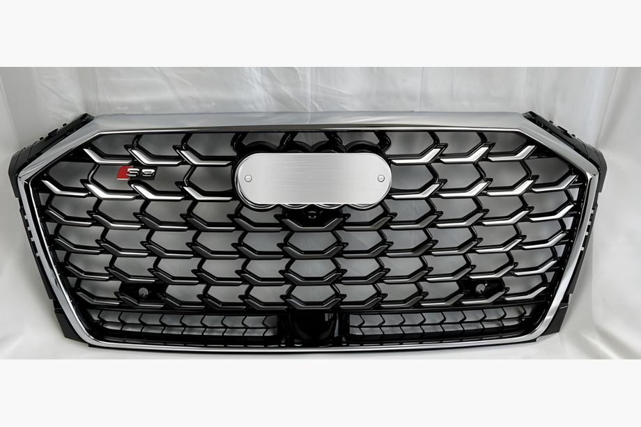 Audi A8 2018- Front Grille S-Style (2022+, Chrome with Black) Image